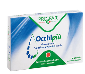OCCHIPIU' GOCCE OCULARI RINFRESCANTI 10 FL DA 0,5 ML PROFAR - Farmacia Puddu Baire S.r.l.