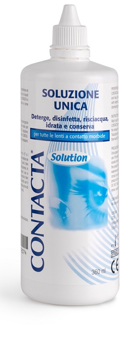 SOLUZIONE UNICA ISOTONICA PER LENTI A CONTATTO CONTACTA DA 360 ML - Farmacia Puddu Baire S.r.l.