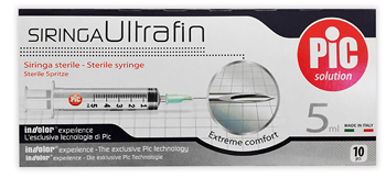 SIRINGA PIC ULTRAFINE 5 ML AGO 14 10 PEZZI - Farmacia Puddu Baire S.r.l.