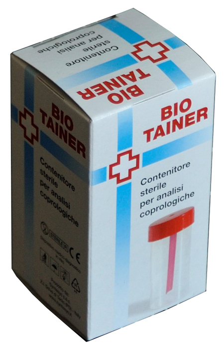 CONTENITORE PER FECI STERILE BIO TAINER 1 PEZZO - Farmacia Puddu Baire S.r.l.