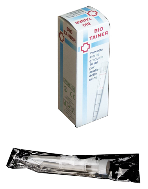 BIO TAINER PROVETTA STERILE PER URINA 10 ML - Farmacia Puddu Baire S.r.l.