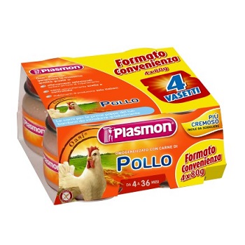 PLASMON OMOGENEIZZATO POLLO CON GIFT 4 X 80 G - Farmacia Puddu Baire S.r.l.