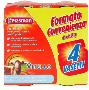 PLASMON OMOGENEIZZATO VITELLO 4 X 80 G - Farmacia Puddu Baire S.r.l.