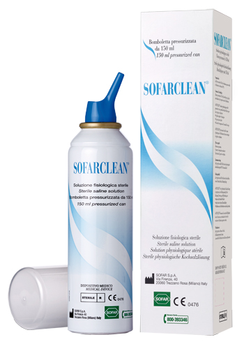 SOLUZIONE FISIOLOGICA SOFARCLEAN 150ML IN BOMBOLETTA PRESSURIZZATA - Farmacia Puddu Baire S.r.l.