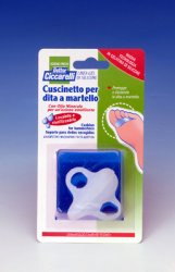 CUSCINETTO PER DITA A MARTELLO REALIZZATO IN GEL DI SILICONEBIANCO SEMITRASPARENTE SAGOMATA PER PROTEGGERE E DISTENDERE LE DITA CONTRATTE IGIENEPIEDE 2 PEZZI - Farmacia Puddu Baire S.r.l.