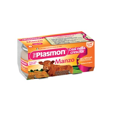 PLASMON OMOGENEIZZATO MANZO 4 X 80 G - Farmacia Puddu Baire S.r.l.