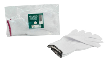 GUANTO DI FILO COTONE 100% BIANCO PER ALLERGIE DERMATOLOGICHE 7,5 1 PAIO - Farmacia Puddu Baire S.r.l.