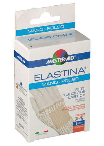RETE TUBOLARE ELASTICA IPOALLERGENICA MASTER-AID ELASTINA MANO/POLSO 3 MT IN TENSIONE CALIBRO 3 CM - Farmacia Puddu Baire S.r.l.