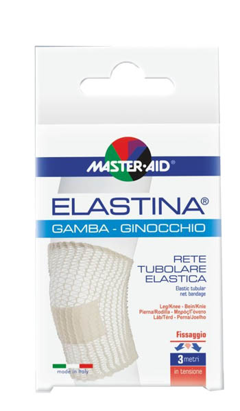 RETE TUBOLARE ELASTICA IPOALLERGENICA MASTER-AID ELASTINA GAMBA/GINOCCHIO 3 MT IN TENSIONE CALIBRO 5 CM - Farmacia Puddu Baire S.r.l.