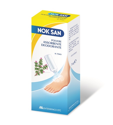 NOK SAN POLVERE ASSORBENTE DEODORANTE 75 G - Farmacia Puddu Baire S.r.l.