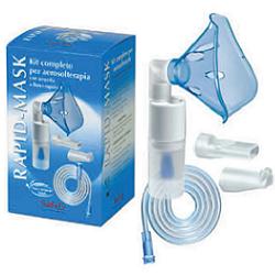 KIT COMPLETO PRONTEX RAPID MASK PER AEROSOLTERAPIA CON AMPOLLA PLASTICA +MASCHERA PER ADULTI +TUBO PRESSIONE +ACCESSORIO NASALE +BOCCHERUOLA - Farmacia Puddu Baire S.r.l.
