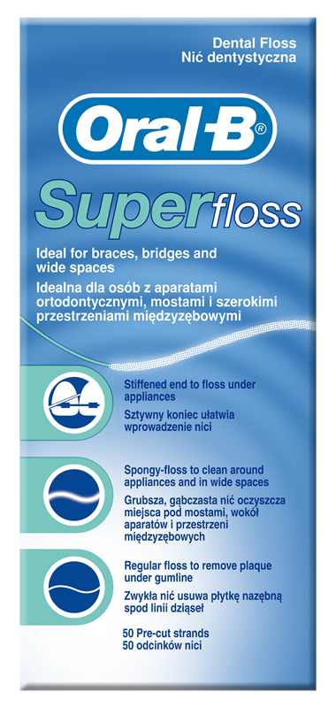 ORALB SUPERFLOSS FILO INTERDENTALE 50 FILI - Farmacia Puddu Baire S.r.l.