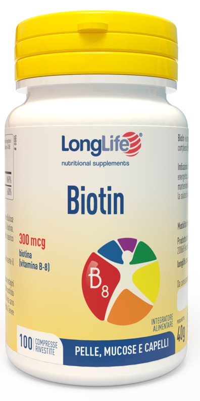 LONGLIFE BIOTIN 100 COMPRESSE - Farmacia Puddu Baire S.r.l.