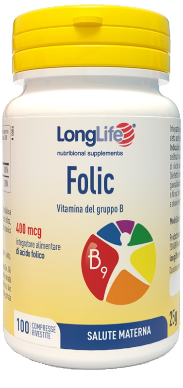 LONGLIFE FOLIC 400 MCG 100 COMPRESSE - Farmacia Puddu Baire S.r.l.