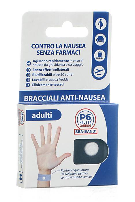 BRACCIALE ANTI NAUSEA PER ADULTI P6 NAUSEA CONTROL 2 PEZZI - Farmacia Puddu Baire S.r.l.