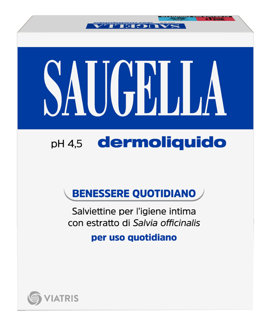 SAUGELLA DERMOLIQUIDO PH 4,5 SALVIETTINE IGIENE INTIMA BENESSERE QUOTIDIANO 10 PEZZI - Farmacia Puddu Baire S.r.l.