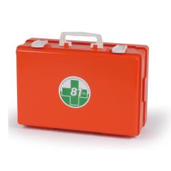 VALIGETTA BASE MEDIC 2 SECONDO DM 388 ALLEGATO 1 PER AZIENDE GRUPPO A/B COLORE ARANCIO +SUPPORTO PER ATTACCO A PARETE +MANIGLIA PER TRASPORTO +GUARNIZIONE NEOPRENE +2 CLIP CHIUSURA - Farmacia Puddu Baire S.r.l.