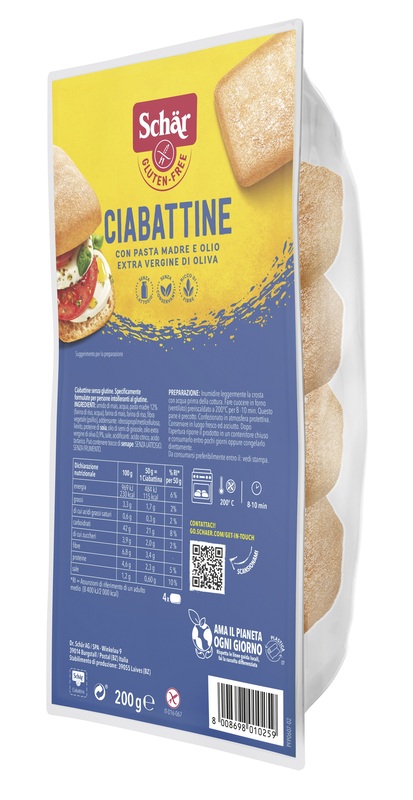 SCHAR CIABATTINA PANE 200 G - Farmacia Puddu Baire S.r.l.