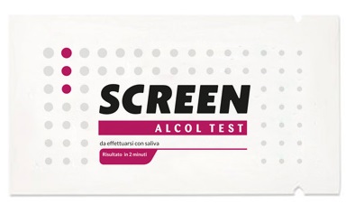 ALCOL TEST MONOUSO RILEVA ALCOL NELL'ORGANISMO TRAMITE SALIVA SCREEN ALCOL TEST - Farmacia Puddu Baire S.r.l.