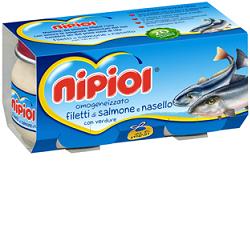 NIPIOL OMOGENEIZZATO SALMONE NASELLO VERDURE 2 PEZZI 80 G - Farmacia Puddu Baire S.r.l.