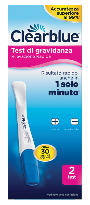 TEST DI GRAVIDANZA CLEARBLUE RILEVAZIONE RAPIDA 2 PEZZI - Farmacia Puddu Baire S.r.l.