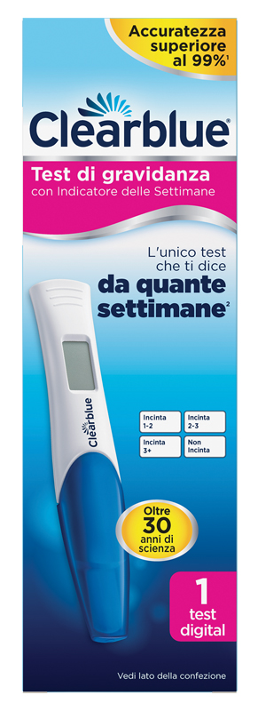 TEST DI GRAVIDANZA CLEARBLUE CON INDICATORE DELLE SETTIMANE 1 PEZZO - Farmacia Puddu Baire S.r.l.