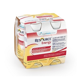 RESOURCE ENERGY VANIGLIA 4 BOTTIGLIE 200 ML NUOVO PACKAGING - Farmacia Puddu Baire S.r.l.