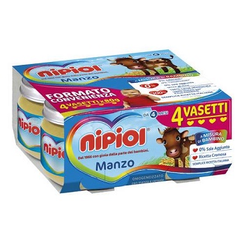 NIPIOL OMOGENEIZZATO MANZO 4 X 80 G - Farmacia Puddu Baire S.r.l.