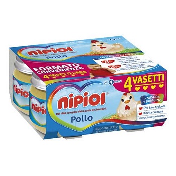 NIPIOL OMOGENEIZZATO POLLO 4 X 80 G - Farmacia Puddu Baire S.r.l.
