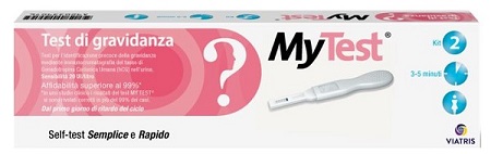 TEST DI GRAVIDANZA RAPIDO HCG MYTEST 2 PEZZI - Farmacia Puddu Baire S.r.l.
