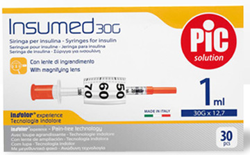 SIRINGA PER INSULINA PIC 1 ML 100 UI AGO 28 GAUGE 1/2 - Farmacia Puddu Baire S.r.l.