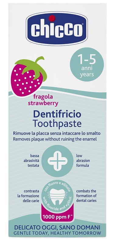 CHICCO DENTIFRICIO FRAGOLA 50 ML 12M+ CON FLUORO - Farmacia Puddu Baire S.r.l.