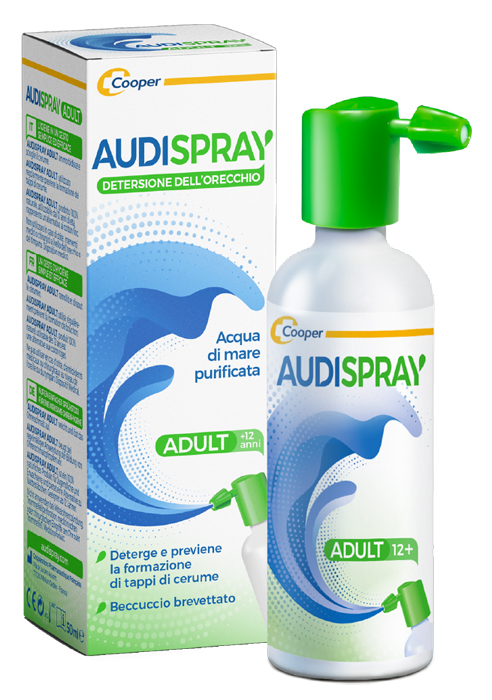 AUDISPRAY ADULT SOLUZIONE DI ACQUA DI MARE IPERTONICA SPRAY SENZA GAS DETERSIONE ORECCHIO 50 ML - Farmacia Puddu Baire S.r.l.