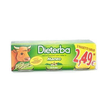 DIETERBA OMOGENEIZZATO MANZO 3 PEZZI 80 G - Farmacia Puddu Baire S.r.l.