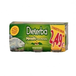 DIETERBA OMOGENEIZZATO NASELLO 3 PEZZI 80 G - Farmacia Puddu Baire S.r.l.