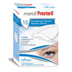 GARZA COMPRESSA OCULARE MEDIPRESTERIL ADESIVA TNT 6,5X9,5CM 10 PEZZI - Farmacia Puddu Baire S.r.l.