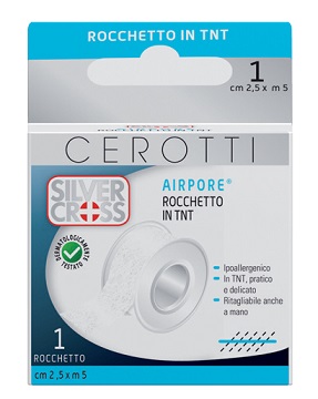 CEROTTO IN ROCCHETTO SILVER CROSS AIRPORE 2,5X500 CM 1 PEZZO - Farmacia Puddu Baire S.r.l.