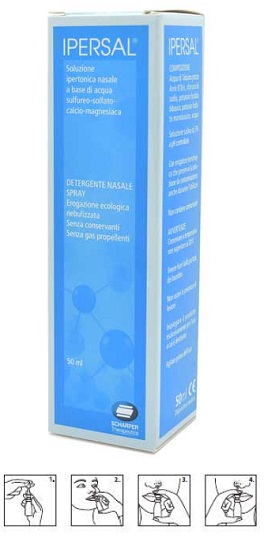 SOLUZIONE IPERTONICA IPERSAL SPRAY NASALE 50 ML - Farmacia Puddu Baire S.r.l.