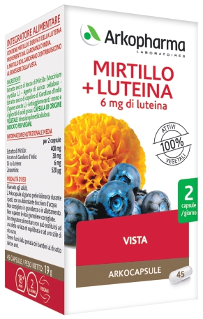ARKO CAPSULE MIRTILLO+LUTEINA 45 CAPSULE - Farmacia Puddu Baire S.r.l.