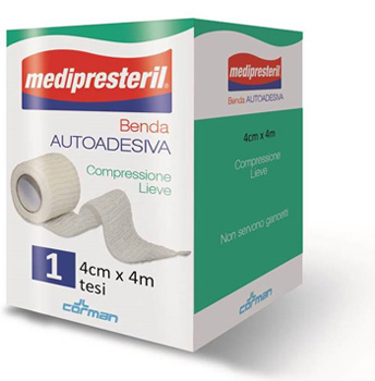 BENDA ADESIVA MEDIPRESTERIL 4X400CM - Farmacia Puddu Baire S.r.l.