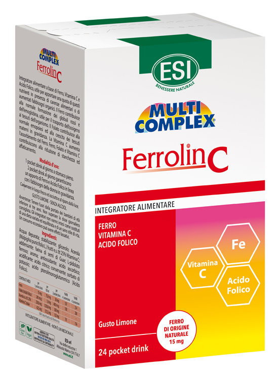 ESI FERROLIN C POCKET DRINK 24 BUSTINE - Farmacia Puddu Baire S.r.l.