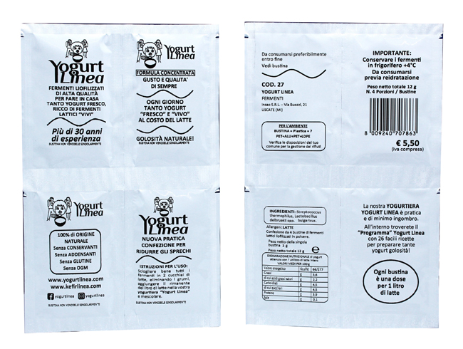 YOGURT LINEA FERMENTI LIOFILIZZATI 4 BUSTINE DA 8,5 G - Farmacia Puddu Baire S.r.l.