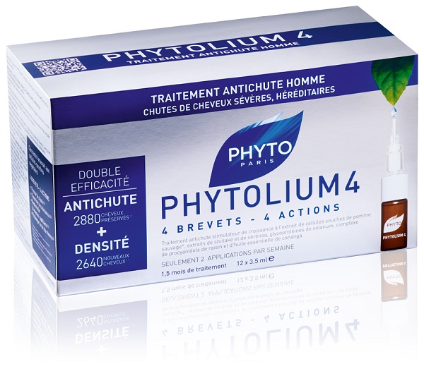 PHYTO PARIS PHYTOLIUM4 TRATTAMENTO ANTICADUTA CAPELLI UOMO 12 FIALE 3,5 ML - Farmacia Puddu Baire S.r.l.