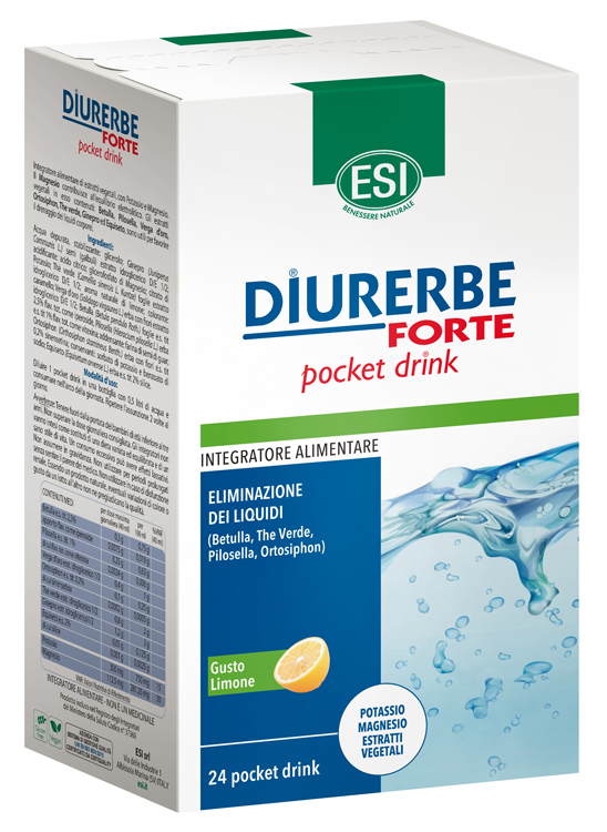 ESI DIURERBE FORTE POCKET DRINK LIMONE 24 X 20 ML - Farmacia Puddu Baire S.r.l.