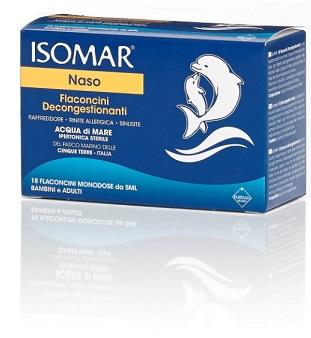 ISOMAR SOLUZIONE IPERTONICA ACQUA MARE 18 FLACONCINI MONODOSE 5 ML - Farmacia Puddu Baire S.r.l.