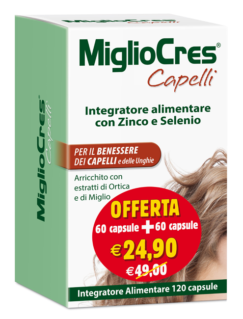 MIGLIOCRES 60+60 CAPSULE 60 G PROMOZIONE - Farmacia Puddu Baire S.r.l.