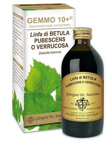 GEMMO 10+ BETULLA B LINFA 200 ML LIQUIDO ANALCOLICO - Farmacia Puddu Baire S.r.l.