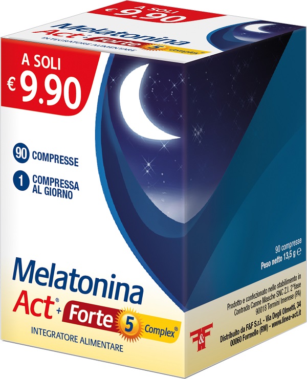 MELATONINA ACT 1MG + FORTE 5 COMPLEX 90 COMPRESSE - Farmacia Puddu Baire S.r.l.