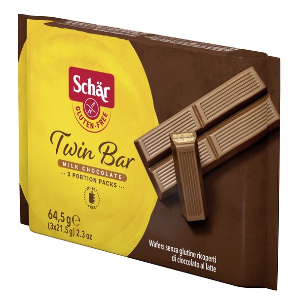 SCHAR TWIN WAFER CIOCCOLATO AL LATTE 3 BARRETTE X 21,5 G - Farmacia Puddu Baire S.r.l.