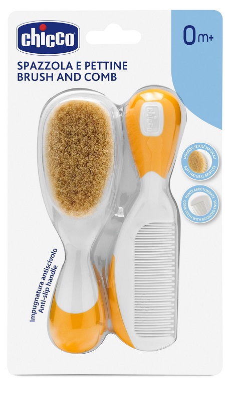 CHICCO SPAZZOLA + PETTINE ARANCIONE - Farmacia Puddu Baire S.r.l.